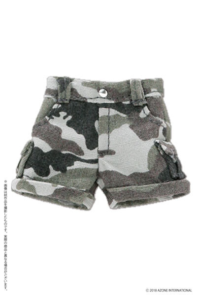 1/12 Short Cargo Pants (Camo Pattern Grey), Azone, Accessories, 1/12, 4560120208015
